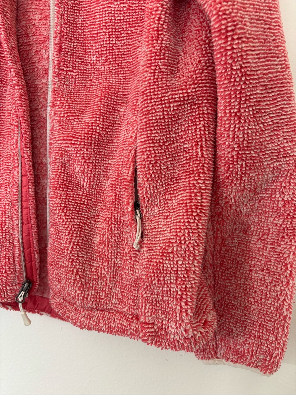 The North Face Soft Fleece Zip Up Jacket Coral Pink Women’s Size S Winter Cold - Picture 4 of 8